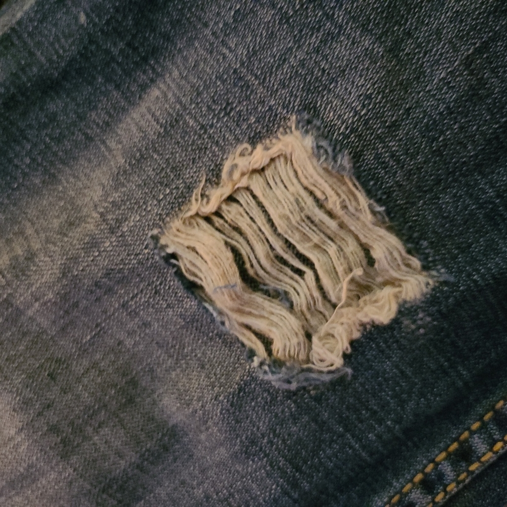 Aeropostale  S 13 / 14 Dark Blue Distressed 💙 Denim Bayla Skinny 👖 - Picture 8 of 13